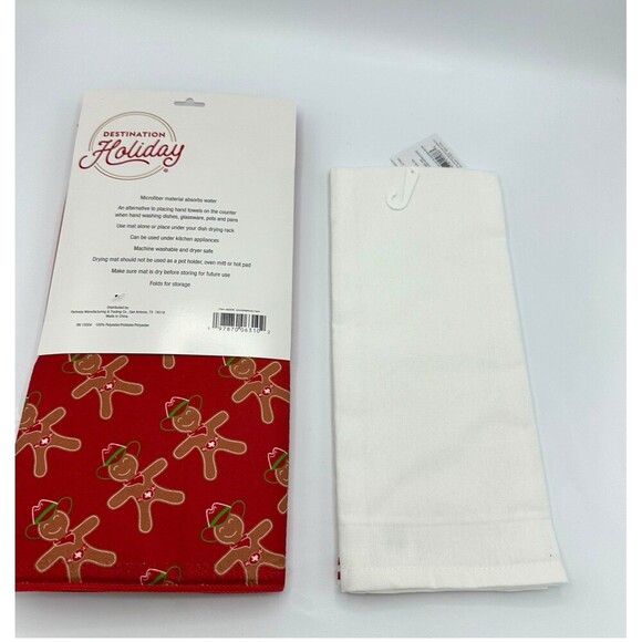 Gingerbread Cowboy Drying Mat and Hand Towel - Picture 2 of 3